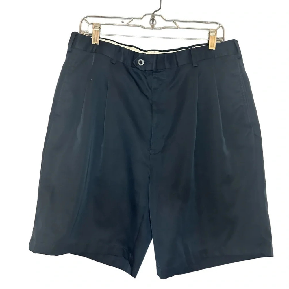 Jos. A Bank shorts pleated golf leadbetter blue polyester men’s size 36